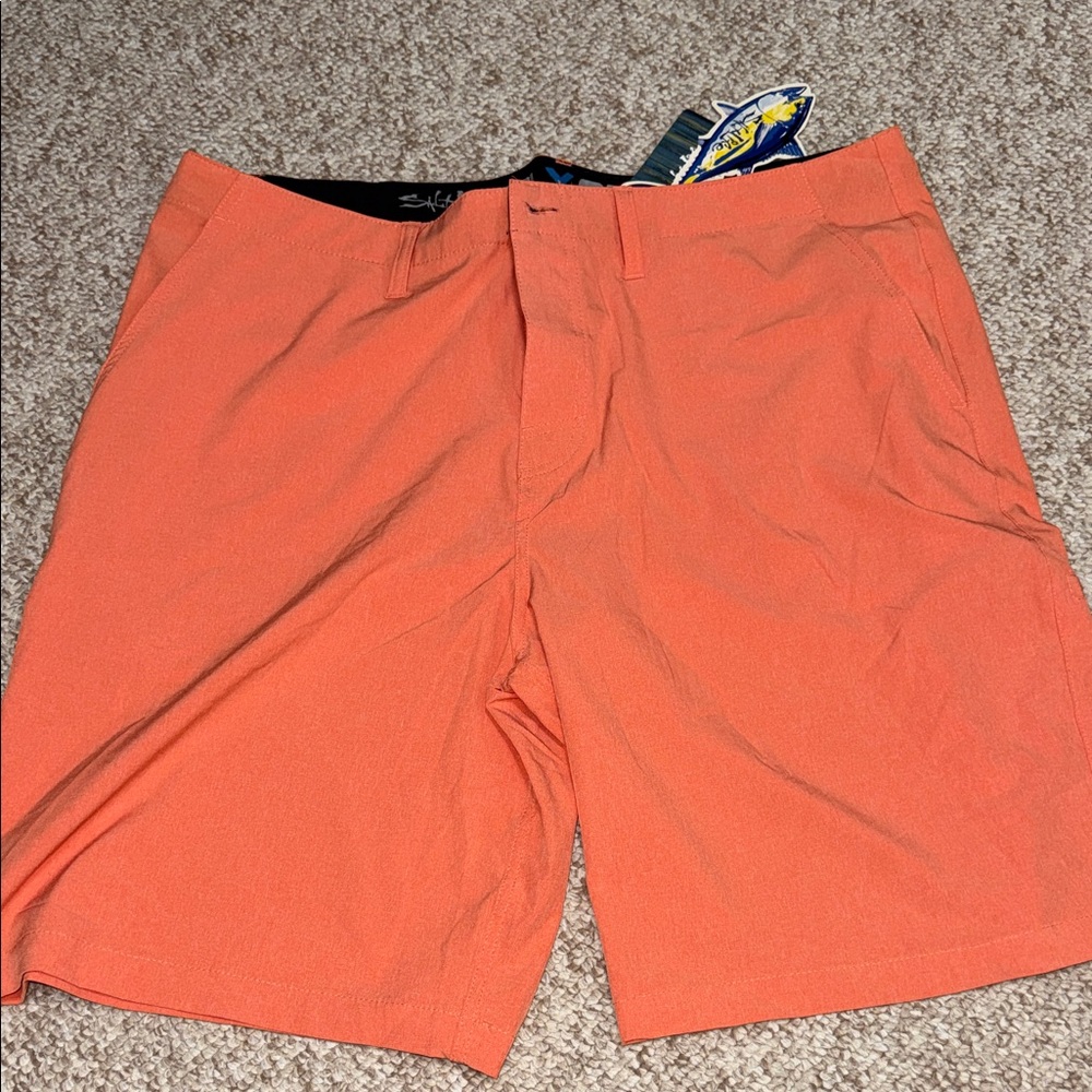 Men's Salt Life Orange Performance Shorts NWT